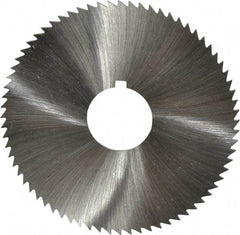 Made in USA - 2-3/4" Diam x 0.04" Blade Thickness x 3/4" Arbor Hole Diam, 72 Tooth Slitting and Slotting Saw - Arbor Connection, Right Hand, Uncoated, High Speed Steel, Concave Ground, Contains Keyway - USA Tool & Supply