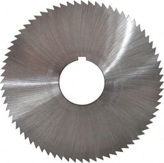 Made in USA - 2-3/4" Diam x 0.051" Blade Thickness x 3/4" Arbor Hole Diam, 72 Tooth Slitting and Slotting Saw - Arbor Connection, Right Hand, Uncoated, High Speed Steel, Concave Ground, Contains Keyway - USA Tool & Supply