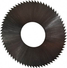 Made in USA - 2-3/4" Diam x 0.018" Blade Thickness x 1" Arbor Hole Diam, 72 Tooth Slitting and Slotting Saw - Arbor Connection, Right Hand, Uncoated, High Speed Steel, Concave Ground, Contains Keyway - USA Tool & Supply