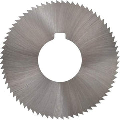 Made in USA - 2-3/4" Diam x 0.032" Blade Thickness x 1" Arbor Hole Diam, 72 Tooth Slitting and Slotting Saw - Arbor Connection, Right Hand, Uncoated, High Speed Steel, Concave Ground, Contains Keyway - USA Tool & Supply