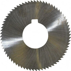 Made in USA - 2-3/4" Diam x 0.081" Blade Thickness x 1" Arbor Hole Diam, 72 Tooth Slitting and Slotting Saw - Arbor Connection, Right Hand, Uncoated, High Speed Steel, Concave Ground, Contains Keyway - USA Tool & Supply