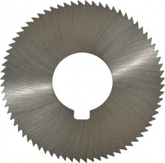 Made in USA - 2-3/4" Diam x 0.091" Blade Thickness x 1" Arbor Hole Diam, 72 Tooth Slitting and Slotting Saw - Arbor Connection, Right Hand, Uncoated, High Speed Steel, Concave Ground, Contains Keyway - USA Tool & Supply