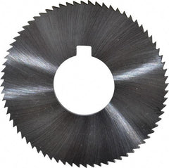 Made in USA - 2-3/4" Diam x 0.102" Blade Thickness x 1" Arbor Hole Diam, 72 Tooth Slitting and Slotting Saw - Arbor Connection, Right Hand, Uncoated, High Speed Steel, Concave Ground, Contains Keyway - USA Tool & Supply