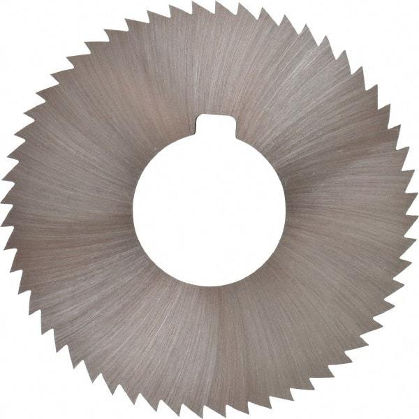 Made in USA - 2-3/4" Diam x 0.064" Blade Thickness x 1" Arbor Hole Diam, 56 Tooth Slitting and Slotting Saw - Arbor Connection, Right Hand, Uncoated, High Speed Steel, Concave Ground, Contains Keyway - USA Tool & Supply