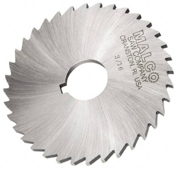 Made in USA - 6" Diam x 3/16" Blade Thickness x 1" Arbor Hole Diam, 42 Tooth Slitting and Slotting Saw - Arbor Connection, Right Hand, Uncoated, High Speed Steel, Concave Ground, Contains Keyway - USA Tool & Supply