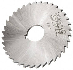 Made in USA - 6" Diam x 1/8" Blade Thickness x 1-1/4" Arbor Hole Diam, 44 Tooth Slitting and Slotting Saw - Arbor Connection, Right Hand, Uncoated, High Speed Steel, Concave Ground, Contains Keyway - USA Tool & Supply