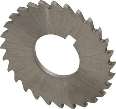 Made in USA - 1-1/4" Diam x 1/16" Blade Thickness x 1/2" Arbor Hole Diam, 28 Tooth Slitting and Slotting Saw - Arbor Connection, Right Hand, Uncoated, High Speed Steel, Concave Ground, Contains Keyway - USA Tool & Supply