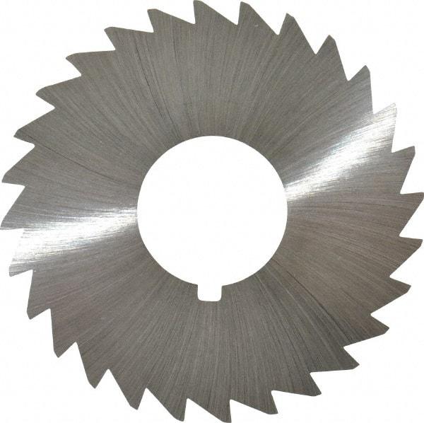 Made in USA - 2-1/2" Diam x 1/32" Blade Thickness x 7/8" Arbor Hole Diam, 28 Tooth Slitting and Slotting Saw - Arbor Connection, Right Hand, Uncoated, High Speed Steel, Concave Ground, Contains Keyway - USA Tool & Supply