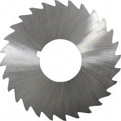 Made in USA - 2-1/2" Diam x 1/16" Blade Thickness x 7/8" Arbor Hole Diam, 28 Tooth Slitting and Slotting Saw - Arbor Connection, Right Hand, Uncoated, High Speed Steel, Concave Ground, Contains Keyway - USA Tool & Supply