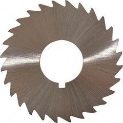 Made in USA - 2-1/2" Diam x 1/8" Blade Thickness x 7/8" Arbor Hole Diam, 28 Tooth Slitting and Slotting Saw - Arbor Connection, Right Hand, Uncoated, High Speed Steel, Concave Ground, Contains Keyway - USA Tool & Supply