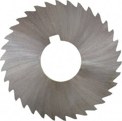 Made in USA - 3" Diam x 3/64" Blade Thickness x 1" Arbor Hole Diam, 34 Tooth Slitting and Slotting Saw - Arbor Connection, Right Hand, Uncoated, High Speed Steel, Concave Ground, Contains Keyway - USA Tool & Supply