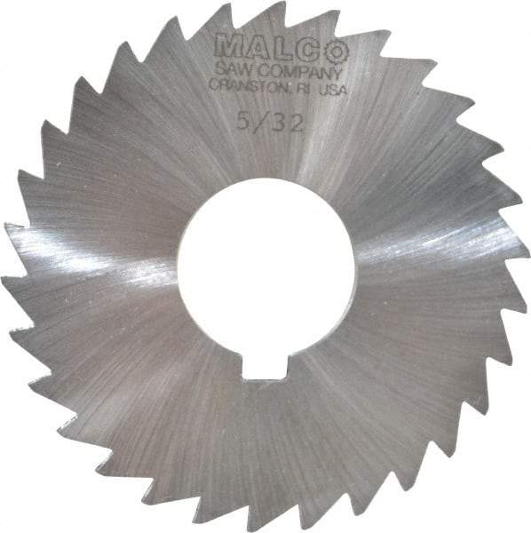 Made in USA - 3" Diam x 5/32" Blade Thickness x 1" Arbor Hole Diam, 30 Tooth Slitting and Slotting Saw - Arbor Connection, Right Hand, Uncoated, High Speed Steel, Concave Ground, Contains Keyway - USA Tool & Supply