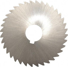 Made in USA - 4" Diam x 1/16" Blade Thickness x 1" Arbor Hole Diam, 36 Tooth Slitting and Slotting Saw - Arbor Connection, Right Hand, Uncoated, High Speed Steel, Concave Ground, Contains Keyway - USA Tool & Supply