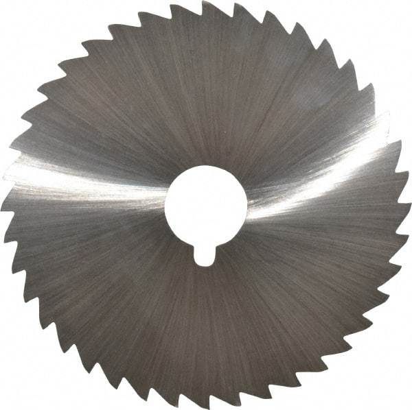 Made in USA - 5" Diam x 1/16" Blade Thickness x 1" Arbor Hole Diam, 40 Tooth Slitting and Slotting Saw - Arbor Connection, Right Hand, Uncoated, High Speed Steel, Concave Ground, Contains Keyway - USA Tool & Supply