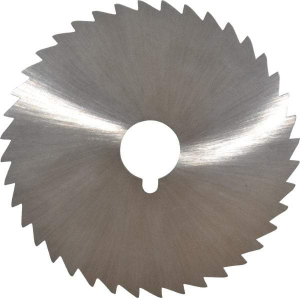 Made in USA - 5" Diam x 3/32" Blade Thickness x 1" Arbor Hole Diam, 40 Tooth Slitting and Slotting Saw - Arbor Connection, Right Hand, Uncoated, High Speed Steel, Concave Ground, Contains Keyway - USA Tool & Supply