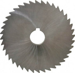 Made in USA - 5" Diam x 3/16" Blade Thickness x 1" Arbor Hole Diam, 36 Tooth Slitting and Slotting Saw - Arbor Connection, Right Hand, Uncoated, High Speed Steel, Concave Ground, Contains Keyway - USA Tool & Supply