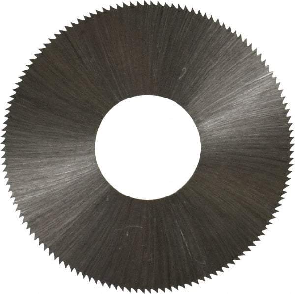 Made in USA - 1-3/4" Diam x 0.012" Blade Thickness x 5/8" Arbor Hole Diam, 132 Tooth Slitting and Slotting Saw - Arbor Connection, Right Hand, Uncoated, High Speed Steel, Concave Ground, Contains Keyway - USA Tool & Supply