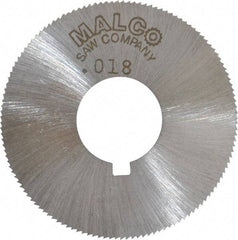 Made in USA - 1-3/4" Diam x 0.018" Blade Thickness x 5/8" Arbor Hole Diam, 132 Tooth Slitting and Slotting Saw - Arbor Connection, Right Hand, Uncoated, High Speed Steel, Concave Ground, Contains Keyway - USA Tool & Supply