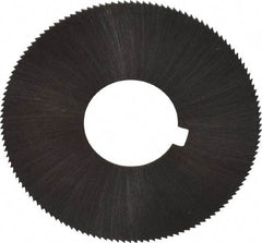 Made in USA - 1-3/4" Diam x 0.02" Blade Thickness x 5/8" Arbor Hole Diam, 132 Tooth Slitting and Slotting Saw - Arbor Connection, Right Hand, Uncoated, High Speed Steel, Concave Ground, Contains Keyway - USA Tool & Supply