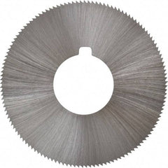 Made in USA - 1-3/4" Diam x 0.023" Blade Thickness x 5/8" Arbor Hole Diam, 132 Tooth Slitting and Slotting Saw - Arbor Connection, Right Hand, Uncoated, High Speed Steel, Concave Ground, Contains Keyway - USA Tool & Supply