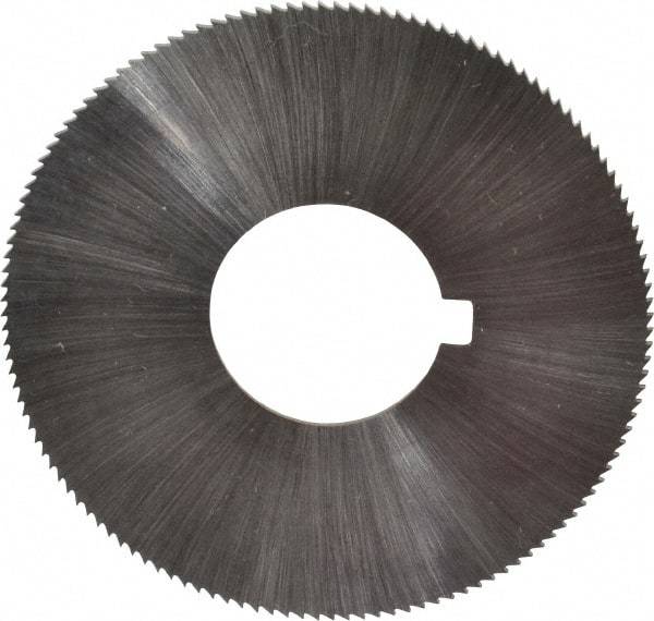 Made in USA - 1-3/4" Diam x 0.025" Blade Thickness x 5/8" Arbor Hole Diam, 132 Tooth Slitting and Slotting Saw - Arbor Connection, Right Hand, Uncoated, High Speed Steel, Concave Ground, Contains Keyway - USA Tool & Supply