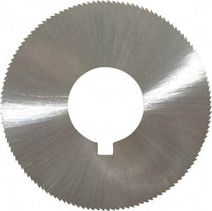 Made in USA - 1-3/4" Diam x 0.028" Blade Thickness x 5/8" Arbor Hole Diam, 132 Tooth Slitting and Slotting Saw - Arbor Connection, Right Hand, Uncoated, High Speed Steel, Concave Ground, Contains Keyway - USA Tool & Supply