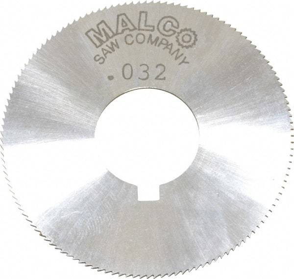 Made in USA - 1-3/4" Diam x 0.032" Blade Thickness x 5/8" Arbor Hole Diam, 132 Tooth Slitting and Slotting Saw - Arbor Connection, Right Hand, Uncoated, High Speed Steel, Concave Ground, Contains Keyway - USA Tool & Supply