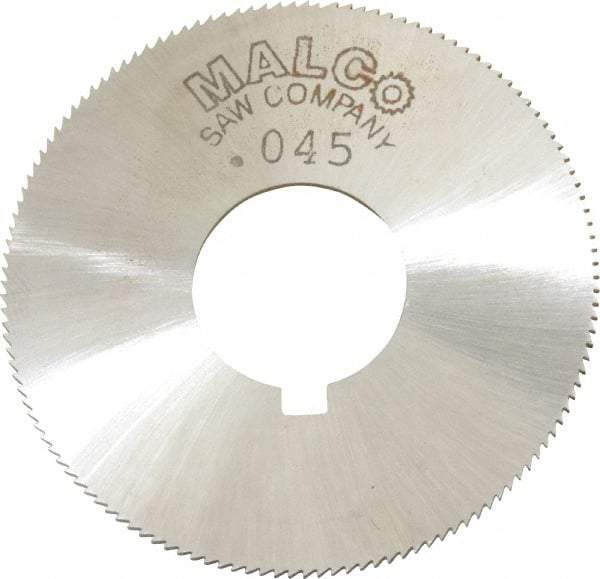 Made in USA - 1-3/4" Diam x 0.045" Blade Thickness x 5/8" Arbor Hole Diam, 132 Tooth Slitting and Slotting Saw - Arbor Connection, Right Hand, Uncoated, High Speed Steel, Concave Ground, Contains Keyway - USA Tool & Supply