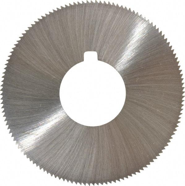 Made in USA - 1-3/4" Diam x 0.051" Blade Thickness x 5/8" Arbor Hole Diam, 132 Tooth Slitting and Slotting Saw - Arbor Connection, Right Hand, Uncoated, High Speed Steel, Concave Ground, Contains Keyway - USA Tool & Supply