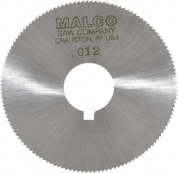 Made in USA - 2-1/4" Diam x 0.012" Blade Thickness x 5/8" Arbor Hole Diam, 132 Tooth Slitting and Slotting Saw - Arbor Connection, Right Hand, Uncoated, High Speed Steel, Concave Ground, Contains Keyway - USA Tool & Supply