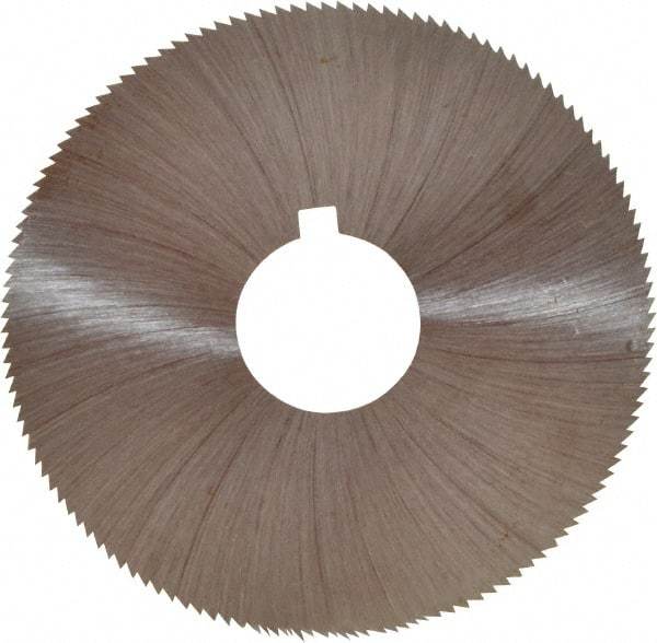 Made in USA - 2-1/4" Diam x 0.018" Blade Thickness x 5/8" Arbor Hole Diam, 132 Tooth Slitting and Slotting Saw - Arbor Connection, Right Hand, Uncoated, High Speed Steel, Concave Ground, Contains Keyway - USA Tool & Supply