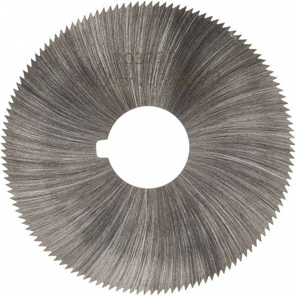 Made in USA - 2-1/4" Diam x 0.032" Blade Thickness x 5/8" Arbor Hole Diam, 132 Tooth Slitting and Slotting Saw - Arbor Connection, Right Hand, Uncoated, High Speed Steel, Concave Ground, Contains Keyway - USA Tool & Supply