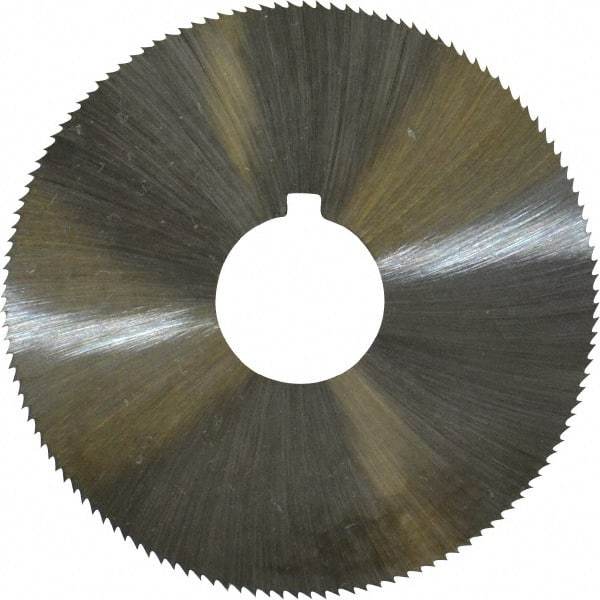 Made in USA - 2-1/4" Diam x 0.045" Blade Thickness x 5/8" Arbor Hole Diam, 132 Tooth Slitting and Slotting Saw - Arbor Connection, Right Hand, Uncoated, High Speed Steel, Concave Ground, Contains Keyway - USA Tool & Supply