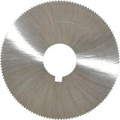 Made in USA - 2-1/4" Diam x 0.051" Blade Thickness x 5/8" Arbor Hole Diam, 132 Tooth Slitting and Slotting Saw - Arbor Connection, Right Hand, Uncoated, High Speed Steel, Concave Ground, Contains Keyway - USA Tool & Supply