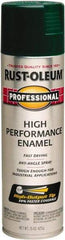 Rust-Oleum - Hunter Green, Gloss, Rust Proof Enamel Spray Paint - 14 Sq Ft per Can, 15 oz Container, Use on Multipurpose - USA Tool & Supply