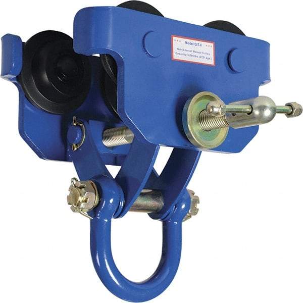 Vestil - 3 Ton Capacity Quick Install Manual Trolley - 3" to 7" Flange Width - USA Tool & Supply