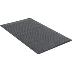 Wearwell - 5' Long x 3' Wide, Dry Environment, Anti-Fatigue Matting - Black, Vinyl with Urethane Sponge Base, Beveled on 4 Sides - USA Tool & Supply
