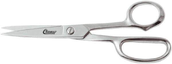 Clauss - 5" LOC, 8-1/2" OAL Shears - Steel Handle, For Paper, Fabric - USA Tool & Supply