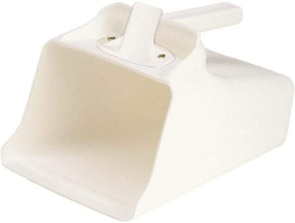 Remco - 128 oz White Polypropylene Flat Bottom Scoop - 8.7" Wide x 7.3" Deep Bowl, 11" OAL - USA Tool & Supply