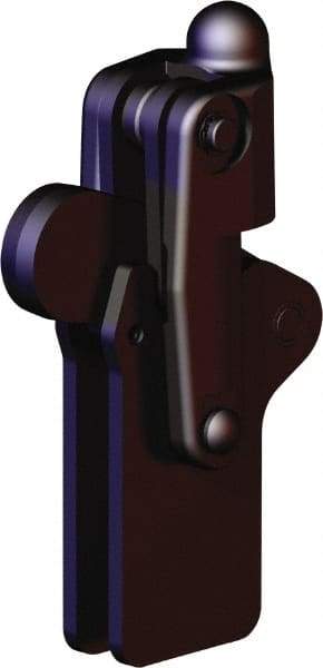 De-Sta-Co - 2,473 Lb Holding Capacity, Vertical Handle, Manual Hold Down Toggle Clamp - 200° Bar Opening, Weldable Base, Oxide Finish, Forged Alloy Steel - USA Tool & Supply