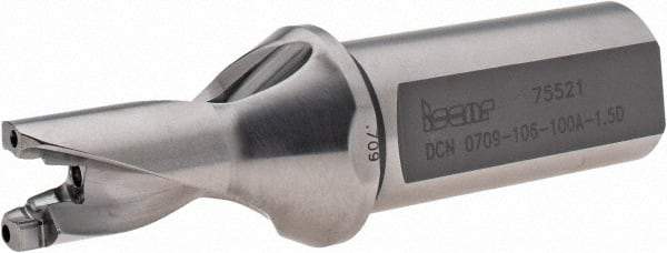 Iscar - 0.709" to 0.744" Diam, 1.5xD, 1.06" Max Depth, 1" Shank Diam, 4.39" OAL, Replaceable-Tip Drill - FCP, ICK, ICK-2M, ICM, ICN, ICP, iCP-2M Insert, 18 Seat Size, 73382905 Toolholder, Series SumoCham - USA Tool & Supply