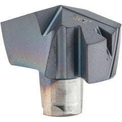 Iscar - Series ICP, 0.862" Diam Grade IC908 140° Replaceable Drill Tip - Carbide, TiAlN Finish, 21 Seat Size, Through Coolant - USA Tool & Supply