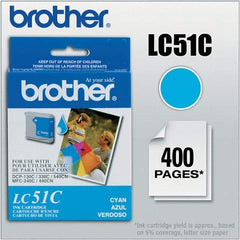 Brother - Cyan Ink Cartridge - Use with Brother DCP-130C, 330C, 350C, intelliFAX-1860C, 1960C, 2480C, 2580C, MFC-230C, 240C, 440CN, 465CN, 665CW, 685CW, 845CW, 885CW, 3360C - USA Tool & Supply