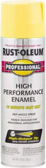Rust-Oleum - Safety Yellow, Gloss, Rust Proof Enamel Spray Paint - 14 Sq Ft per Can, 15 oz Container, Use on Multipurpose - USA Tool & Supply