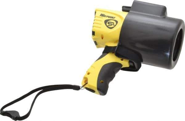 Streamlight - White LED Bulb, 550 Lumens, Spotlight/Lantern Flashlight - Yellow Plastic Body, 4 C Alkaline Batteries Not Included - USA Tool & Supply