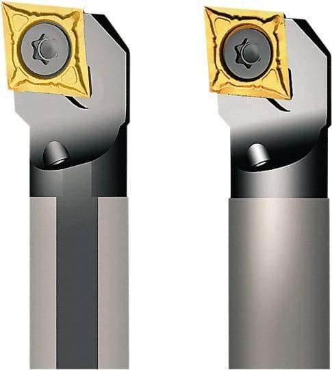 Seco - 17mm Min Bore Diam, 160mm OAL, 12mm Shank Diam, A-SCLC Indexable Boring Bar - 20mm Max Bore Depth, CC.. 09T3.. Insert, Screw Holding Method - USA Tool & Supply