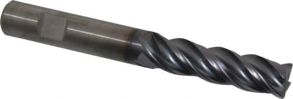 Kennametal - 5/8", 4 Flute, Solid Carbide, 0.06" Corner Radius End Mill - 5" OAL, 2-1/4" LOC - USA Tool & Supply