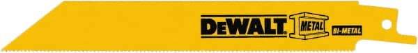 DeWALT - 4" Long x 3/4" Thick, Bi-Metal Reciprocating Saw Blade - Straight Profile, 18 TPI, Toothed Edge, Tang Shank - USA Tool & Supply