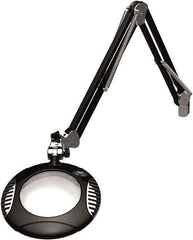 O.C. White - 43 Inch, Clamp on, LED, Black, Magnifying Task Light - 4 Watt, 2x Magnification, 6 Inch Wide, 6 Inch Long - USA Tool & Supply