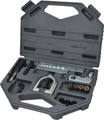 Proto - 17 Piece Automotive Combination Flaring Tool Kit - Adapters, O-ring, Cone, Pusher Screws, Bars, Yoke, Wrench, Countersink Tool, Bolt - USA Tool & Supply